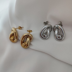 "kobos heart gold" σκουλαρίκια ατσάλινα - μικρά, ατσάλι, boho, φθηνά - 3