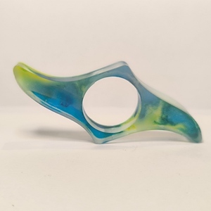 Ocean Breeze Resin Book Page Holder – Μπλε-Πράσινο Χειροποίητο - μπλε, ρητίνη, σελιδοδείκτες - 3