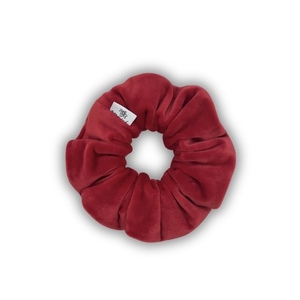 Red velvet regular scrunchie - ύφασμα, για τα μαλλιά, λαστιχάκια μαλλιών