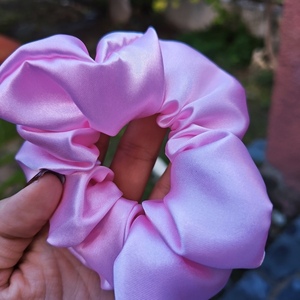 Scrunchies μονόχρωμα μικρά - ύφασμα, λαστιχάκια μαλλιών - 2