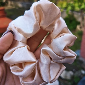 Scrunchies μονόχρωμα μικρά - ύφασμα, λαστιχάκια μαλλιών - 3