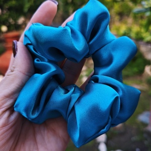 Scrunchies μονόχρωμα μικρά - ύφασμα, λαστιχάκια μαλλιών - 4