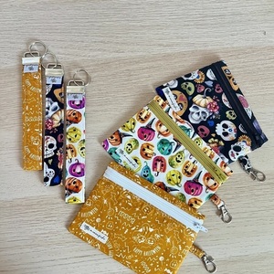 Spooky pumpkins mini wallet - ύφασμα, halloween, κολοκύθα, πορτοφόλια κερμάτων - 2