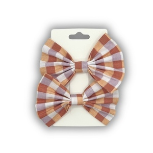 Amber gingham mini bow set - φιόγκος, για τα μαλλιά, hair clips
