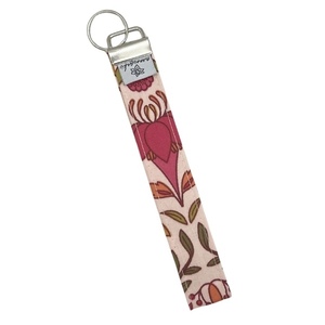 Pink bloom keychain - ύφασμα, μπρελοκ κλειδιών