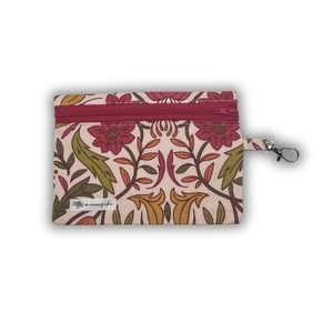 Pink bloom mini wallet - ύφασμα, φλοράλ, πορτοφόλια κερμάτων