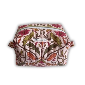 Pink bloom make up bag - ύφασμα, καλλυντικών, ταξιδίου