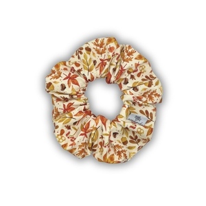 Maple scrunchie - ύφασμα, φθινόπωρο, για τα μαλλιά, λαστιχάκια μαλλιών