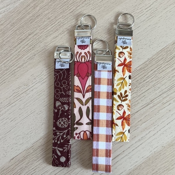 Maple keychain - ύφασμα, φθινόπωρο, μπρελοκ κλειδιών - 2