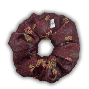 Ruby bloom XL scrunchie - ύφασμα, φλοράλ, λαστιχάκια μαλλιών, μεγάλα scrunchies