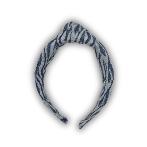 Glow zebra knot hairband - ύφασμα, στέκες