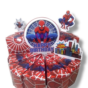 Σετ χαρτινης τουρτας spiderman - αγόρι, γλυκά, δώρα γενεθλίων, σούπερ ήρωες - 2