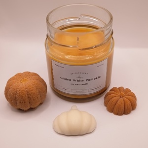 Κερί Σόγιας - Gilded White Pumpkin Κερί Σόγιας - Gilded White Pumpkin - αρωματικά κεριά, soy candle