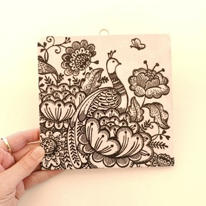 Μικρός διακοσμητικός πίνακας ξύλινος - πίνακες & κάδρα