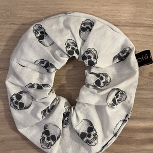 Scrunchie scull - ύφασμα, λαστιχάκια μαλλιών
