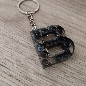 Μπρελόκ Μονόγραμμα από υγρό γυαλί -Β- evil eye Μπρελόκ Μονόγραμμα από υγρό γυαλί -Β- evil eye - ρητίνη, ανδρικά μπρελόκ, αυτοκινήτου, σπιτιού, πρακτικό δωρο - 2