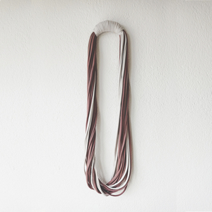 Υφασμάτινο μακρύ κολιέ σε γήινα χρώματα, multi-layered chunky fabric necklace, statement necklace, textile jewelry, infinity scarf - ύφασμα, μακριά, layering, βαμβακερό νήμα