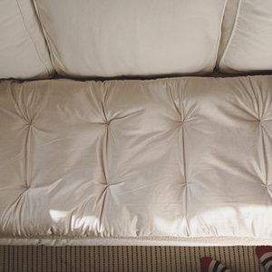 Στρώμα καναπέ μπεζ βελούδο - 65x180 εκ, sofa topper, καπιτονέ ανώστρωμα καναπέ, προστασία καναπέ από τα κατοικίδια - βελούδο - 3