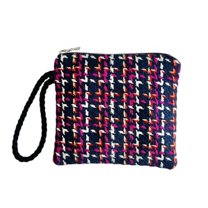 Τσαντάκι χειρός μέγεθος mini, μπλε σκούρο - ύφασμα, φάκελοι, all day, χειρός, μικρές