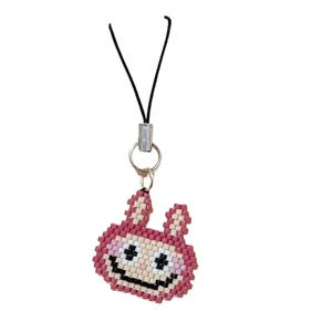 Labubu charm για κινητό - φούξια - λουράκια