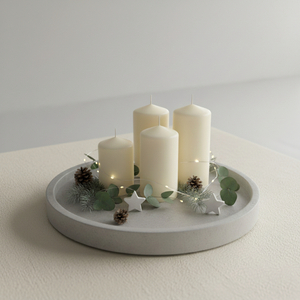 Tσιμεντένιος στρογγυλός δίσκος 29 X 2.5 //wakare - design, τσιμέντο, σκυρόδεμα, είδη σερβιρίσματος, πιατάκια & δίσκοι - 5