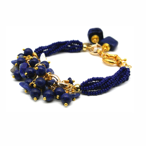 B200 - ημιπολύτιμες πέτρες, επιχρυσωμένα, χάντρες, ατσάλι, σταθερά