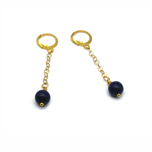 S207 - ημιπολύτιμες πέτρες, επιχρυσωμένα, ατσάλι, πέρλες, γάντζος