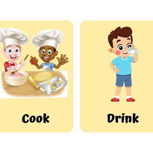 Action Verbs Flashcards – Εκτυπώσιμες Κάρτες Ρημάτων Δράσης για Παιδιά (PDF) - κάρτες