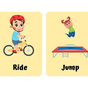 Action Verbs Flashcards – Εκτυπώσιμες Κάρτες Ρημάτων Δράσης για Παιδιά (PDF) - κάρτες - 4