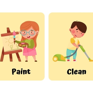 Action Verbs Flashcards – Εκτυπώσιμες Κάρτες Ρημάτων Δράσης για Παιδιά (PDF) - κάρτες - 5