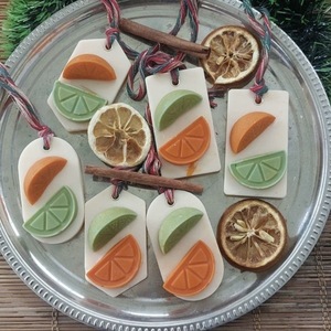 Αρωματικές ταμπλετες σετ 3τμχ Νο 5 - στολίδια, αρωματικά χώρου, vegan κεριά - 4