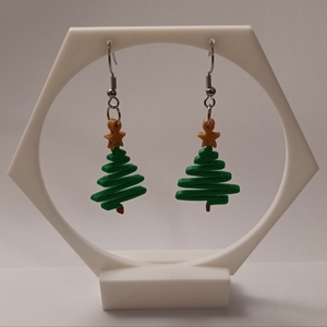 Χριστουγεννιάτικα σκουλαρίκια δεντράκι - πλαστικό, ατσάλι, κοσμήματα, χριστουγεννιάτικα δώρα, δέντρο