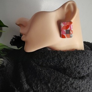 Εντυπωσιακά pop art σκουλαρίκια - πηλός, μεγάλα - 2