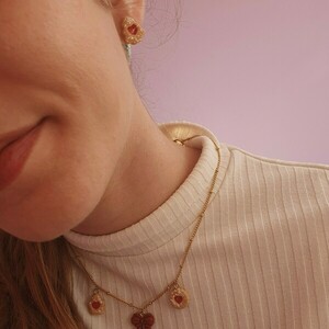 Jam Cookies Καρφωτά σκουλαρίκια από πηλό - αστέρι, πηλός, μικρά, ατσάλι - 3