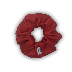Scarlet satin scrunchie - ύφασμα, για τα μαλλιά, λαστιχάκια μαλλιών