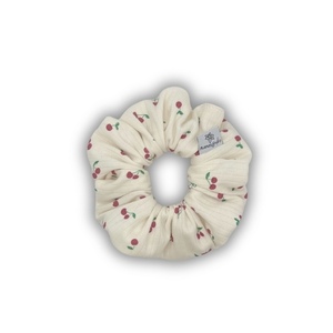 Cotton rib scrunchie - ύφασμα, για τα μαλλιά, λαστιχάκια μαλλιών - 4