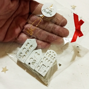 Σπιτάκια μινιατούρες για γιορτινά δωράκια-γούρια - σπίτι, πορσελάνη, χριστουγεννιάτικα δώρα, γούρια, πρωτοχρονιά - 5