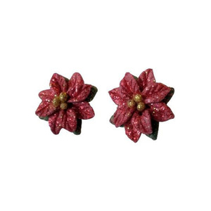 Χρύσα αλεξανδρινά studs - στρας, πηλός, λουλούδι, μικρά