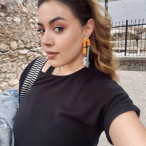 Positano-Χειροποίητα Πορτοκαλί Σκουλαρίκια Positano με Πολυμερικό Πηλό & Φεγγαρόπετρες – Κρεμαστά Σκουλαρίκια με Ατσάλινα Καρφάκια - ημιπολύτιμες πέτρες, ρητίνη, πηλός - 4