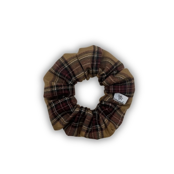 Camel spice regular scrunchie - ύφασμα, για τα μαλλιά, λαστιχάκια μαλλιών