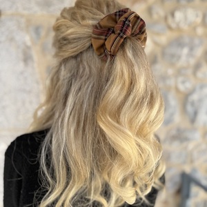 Camel spice regular scrunchie - ύφασμα, για τα μαλλιά, λαστιχάκια μαλλιών - 2