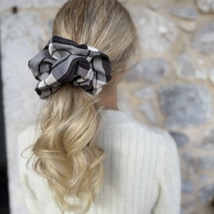 Frost check XL scrunchie - ύφασμα, για τα μαλλιά, λαστιχάκια μαλλιών - 2