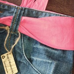 Unique Handmade Upcycled Γυναικεία Τσάντα Tote Τζιν 28x49 - ύφασμα, ώμου, μεγάλες, all day, tote - 2