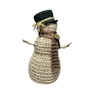 ΧΩΡΙΑΤΗΣ ΧΙΟΝΑΝΘΡΩΠΟΣ 25cm - νήμα, διακοσμητικά, χιονάνθρωπος, χριστουγεννιάτικα δώρα - 2