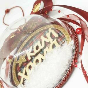 Κρεμαστό γούρι-μπάλα για τη νονά - ξύλο, νονά, plexi glass, γούρια, μπάλες - 4