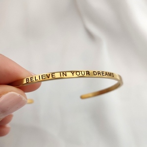 BELIEVE IN YOUR DREAMS bracelet - ατσάλι, χεριού, αυξομειούμενα - 2