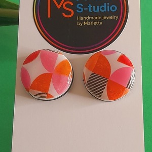 Pop σκουλαρίκια studs - πηλός, μικρά - 3