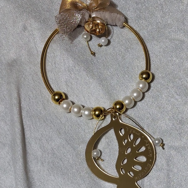 Γούρι κρεμαστό με ροδι ευχων - στεφάνια, πηλός, ρόδι, δασκάλα, γούρια - 2