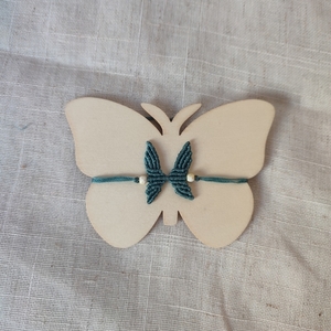 Μακραμε βραχιόλια πεταλουδα - κορδόνια, πεταλούδα, μαμά, χεριού, αυξομειούμενα - 3