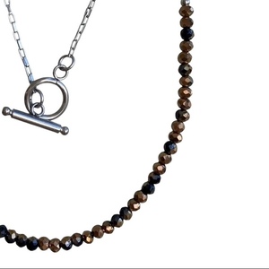 Μακρύ boho κολιέ, με μικρές γυάλινες χάντρες 3mm και ατσάλινη αλυσίδα - γυαλί, χάντρες, μακριά, ατσάλι, δώρο γεννεθλίων